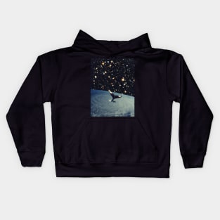 Space Whale - Space Aesthetic, Retro Futurism, Sci Fi Kids Hoodie